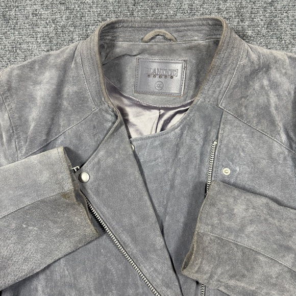Blank NYC Suede Leather Moto Jacket Brown Asymmetrical Moto Women's Size XXL - Picture 9 of 10